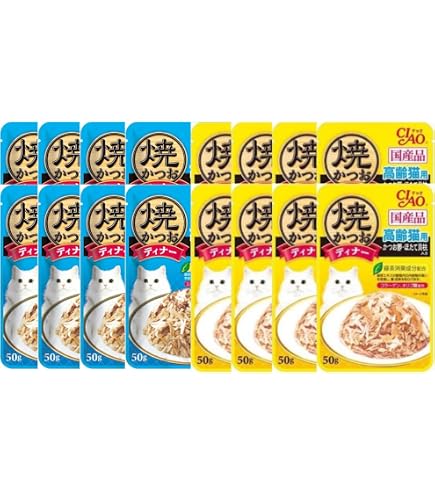 Amazon.co.jp: CIAO (チャオ) 焼かつおディナー 高齢猫用 かつお節